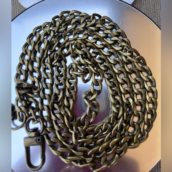 New 47” Purse/Wallet Chain or Replacement in Classic Gold Metal - Picture 11 of 13